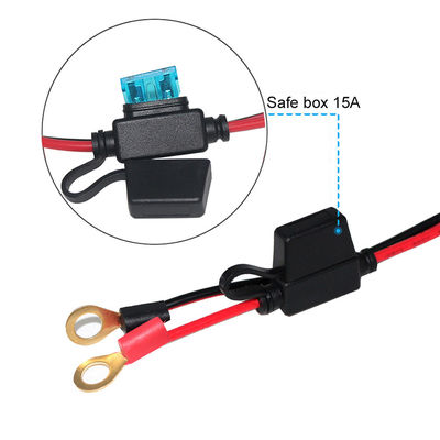 15A Sae Carregador de bateria com cabo de extensão do terminal do carro O Ring 2ft
