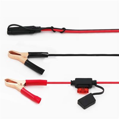 SAE para Alligator Clips Cabo de Energia Solar 2Pin Conector 1,5ft comprimento