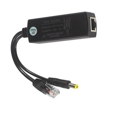 Injetor POE à prova d'água Splitter 100Mbps Segurança 12W Y Splitter Poe Adaptador