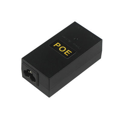 Conector de corrente contínua 2 RJ45 Portos POE Injetor Fornecedor de energia 24V 1a Para câmera IP