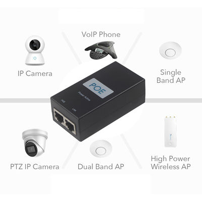 10/100/1000Mbps 12V 24V 48V Passivo Poe Injector Ip Câmera Poe Injector