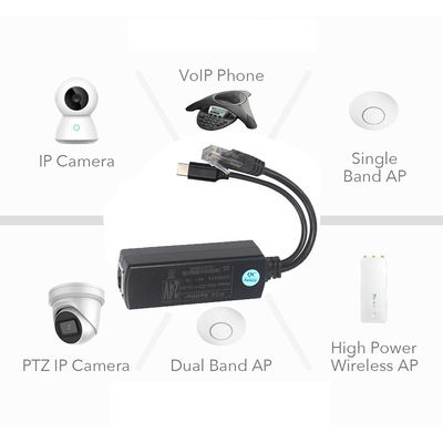 Divisor POE IEEE802.3af 12V 24V 48V Adaptador Power Over Ethernet
