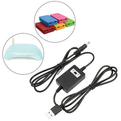 2A Corrente de saída 1,5m USB A macho para DC5521 Convertidor 12V DC para 5V/9V/12V Step Up Cable