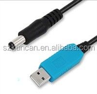 3A branco 2.1mm 5 Volt a 9 Volt Convertidor USB para cabo de tensão USB