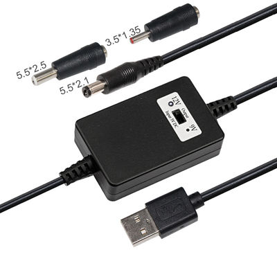 5V a 9V 12V DC Boost Converter USB Boosting Cable para carregamento de veículos 5.5*2.1mm Jack