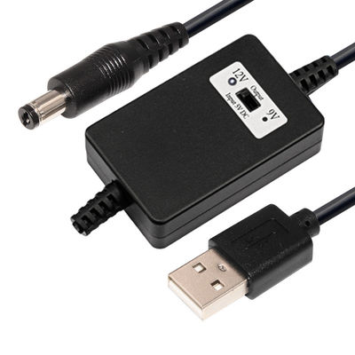 5V a 9V 12V DC Boost Converter USB Boosting Cable para carregamento de veículos 5.5*2.1mm Jack