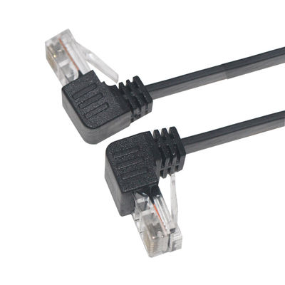 Cat5e/Cat6/Cat7/Cat8 Cabo LAN de Alta Velocidade RJ45 90 graus 1-10m