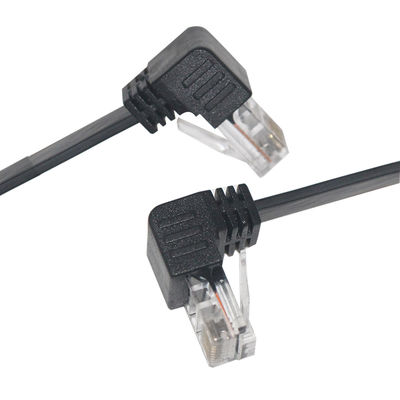 Cat5e/Cat6/Cat7/Cat8 Cabo LAN de Alta Velocidade RJ45 90 graus 1-10m