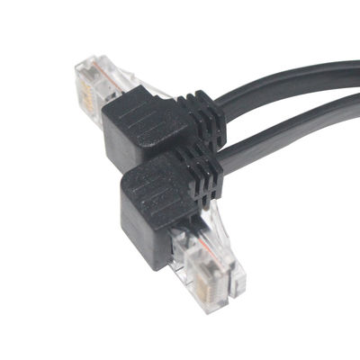 Cat5e/Cat6/Cat7/Cat8 Cabo LAN de Alta Velocidade RJ45 90 graus 1-10m