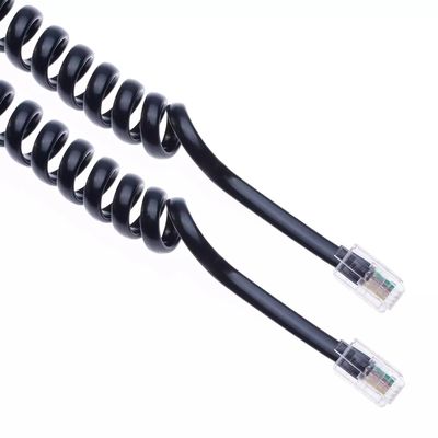 12FT Modem de Telefone Cabo Espiral de Telefone Cabo 24AWG-28AWG