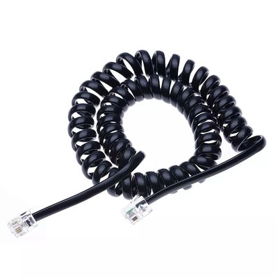 12FT Modem de Telefone Cabo Espiral de Telefone Cabo 24AWG-28AWG