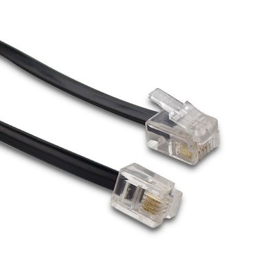 25 pés RJ11 4P4C 4P2C cabo de extensão telefônico durável
