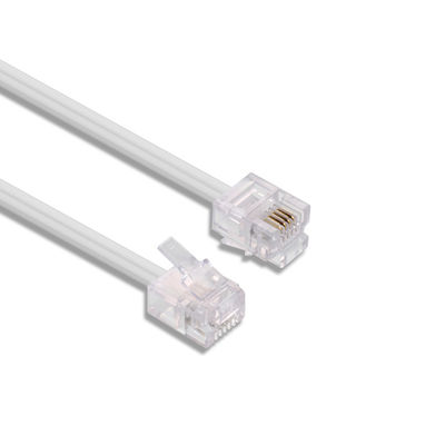 Cable de extensão telefónica padrão 4P4C 4P2C 6P2C 6P4C 24AWG-28AWG
