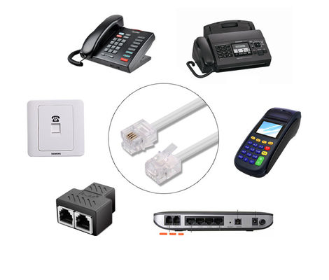 Rj12 6core Ul20251 Flat Telephone Line Cable com certificação dos EUA