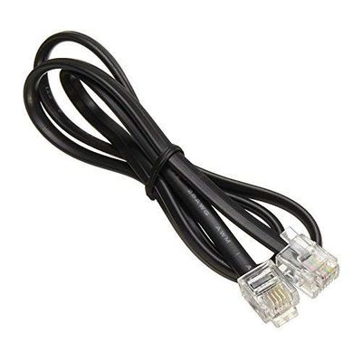 1 metro 24AWG Telefone Flat Cable Telefone Cordão RJ12 Para RI12 6P6C