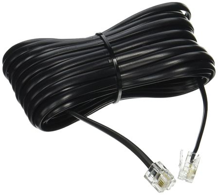 1 metro 24AWG Telefone Flat Cable Telefone Cordão RJ12 Para RI12 6P6C