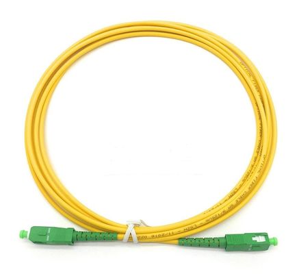 Modo único SC para SC Fibra Óptica 10ft Patch Cable Amarelo