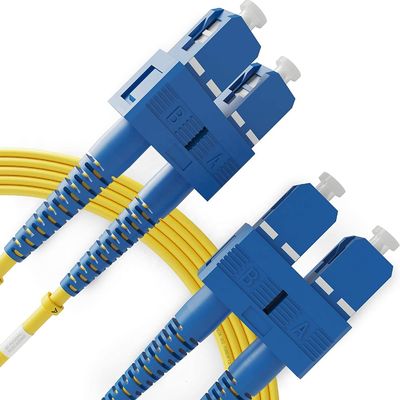 9/125Um Multi Mode Fibra Óptica Patch Cord Sc Homem Para Sc Mulher personalizado