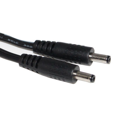 1m/2m/5m Cable de extensão DC de macho para macho com jaqueta de PVC e diâmetro de 3,5*1,35mm