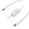 Cabo de extensão DC 12V 5,5x2,5mm Macho para Fêmea com Interruptor 120cm
