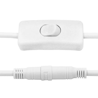 Cable de extensão de 12V DC personalizado 5,5 * 2,5 mm de homem para mulher com interruptor 120cm