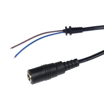 Conector DC5521 para cabo de alimentação de ponta aberta com condutor de cobre