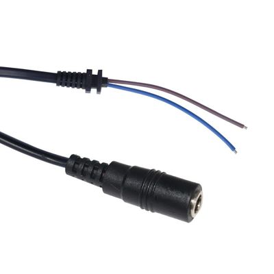 Conector DC5521 para cabo de alimentação de ponta aberta com condutor de cobre