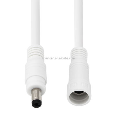Cabos de alimentação de corrente contínua de homem para mulher personalizáveis com conector Jack Socket