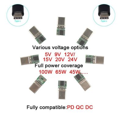 20V 15V 9V 5V PD cabo de carregamento USB Tipo C 3.1 macho para DC macho 5521 5525mm conector