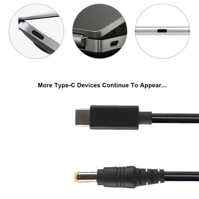 20V 15V 9V 5V PD cabo de carregamento USB Tipo C 3.1 macho para DC macho 5521 5525mm conector