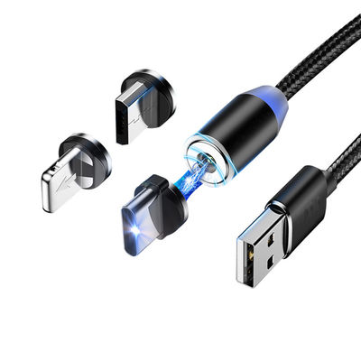 3 em 1 Carregador Cable de telefone USB Carregador de telefone magnético Cable para dispositivos móveis