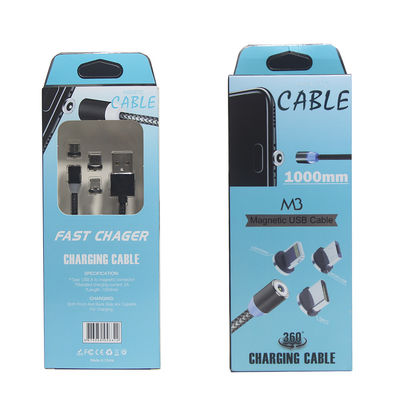 3 em 1 Carregador Cable de telefone USB Carregador de telefone magnético Cable para dispositivos móveis