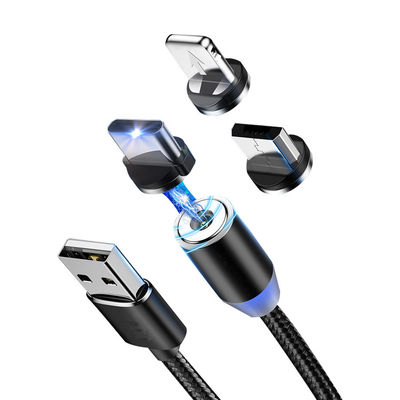 3 em 1 Carregador Cable de telefone USB Carregador de telefone magnético Cable para dispositivos móveis
