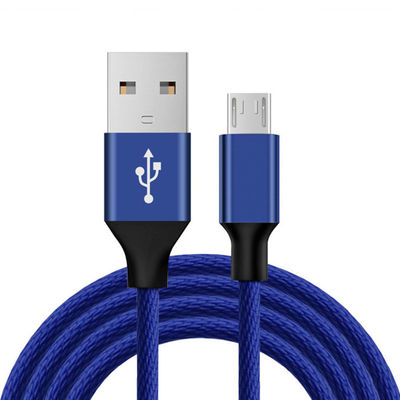 6ft Nylon Braided Micro USB Cable Transferência de dados de carregamento rápido