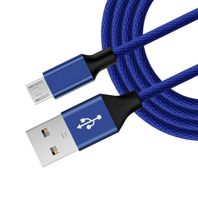 Original Cable de dados Micro USB preto 6ft Long Nylon Trilhado Para Telefone Móvel MP3