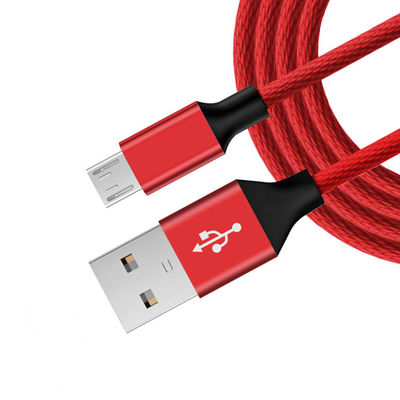 Original Cable de dados Micro USB preto 6ft Long Nylon Trilhado Para Telefone Móvel MP3