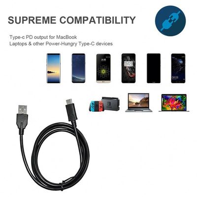 Cable de Carregamento Rápido de Tipo C de Proteção por Folha de Alumínio 1m/3m Branco/Nego