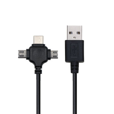 0.5m USB 2.0 Carregamento Rápido Cable de Dados USB 3 em 1 Cable de Carregamento USB