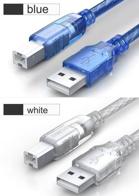 Cabo de impressora USB 24AWG USB 2.0 Tipo A macho para B macho cabo de extensão para impressora