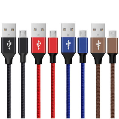 Dados de alta velocidade e carregamento V8 Micro USB cabo 1m 1,2m para telefone celular preto/branco