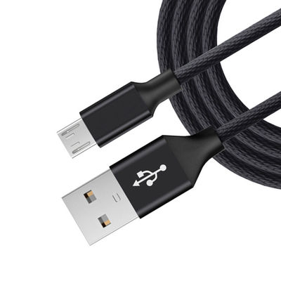 Dados de alta velocidade e carregamento V8 Micro USB cabo 1m 1,2m para telefone celular preto/branco