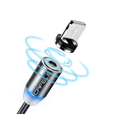 Tipo USB Micro-USB 360 graus 3 em 1 Led USB adaptador magnético cabo para carregamento rápido
