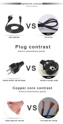 1.8M VDE CEE 77 UE a C5 Cable de alimentação de folhas de cloreto para computador portátil