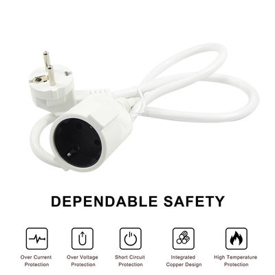 Cabo de extensão com ficha EU H05VV-F 3G0.75mm2 Preto Cabo de alimentação industrial