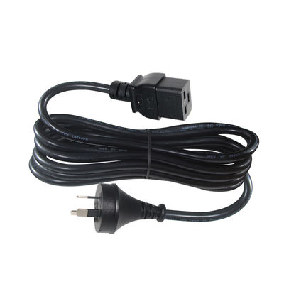 6ft PVC Jacket Austrália 3 Pin Plug para IEC 60320 C19 Cordão de alimentação para servidores PDU