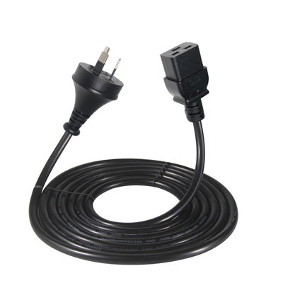6ft PVC Jacket Austrália 3 Pin Plug para IEC 60320 C19 Cordão de alimentação para servidores PDU