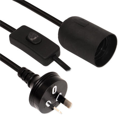 Edison Lamp Socket AC Electric Extension Wire Dimmer Light Bulb Set para a Austrália Lâmpada de Sal