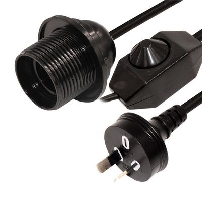 Edison Lamp Socket AC Electric Extension Wire Dimmer Light Bulb Set para a Austrália Lâmpada de Sal