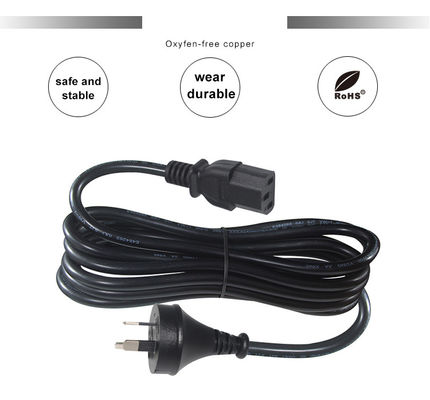 220V Fêmea 3X1.0MM Cabo 240V Saa Plug Cordão de alimentação do computador Austrália Para C13