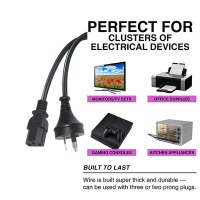 220V Fêmea 3X1.0MM Cabo 240V Saa Plug Cordão de alimentação do computador Austrália Para C13